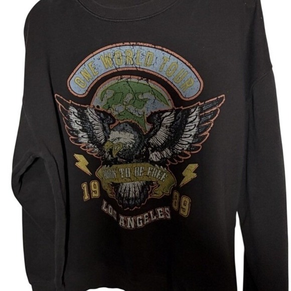 ONE WORLD Other - Born To Be Free One World Tour 1989 Sweatshirt Size Large
